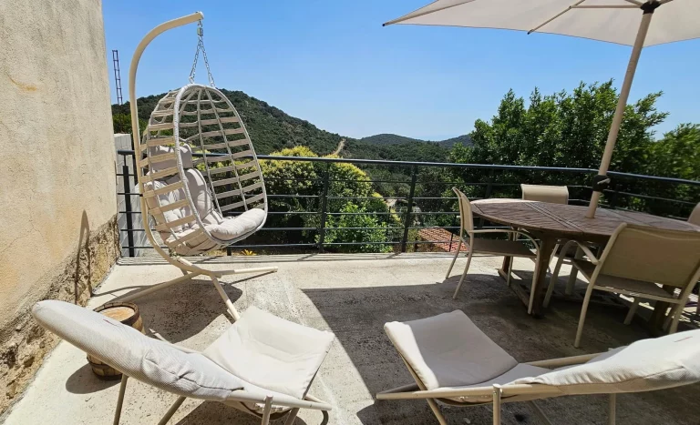 Location saisonnière - L'Hangar - Terrasse vue d'ensemble